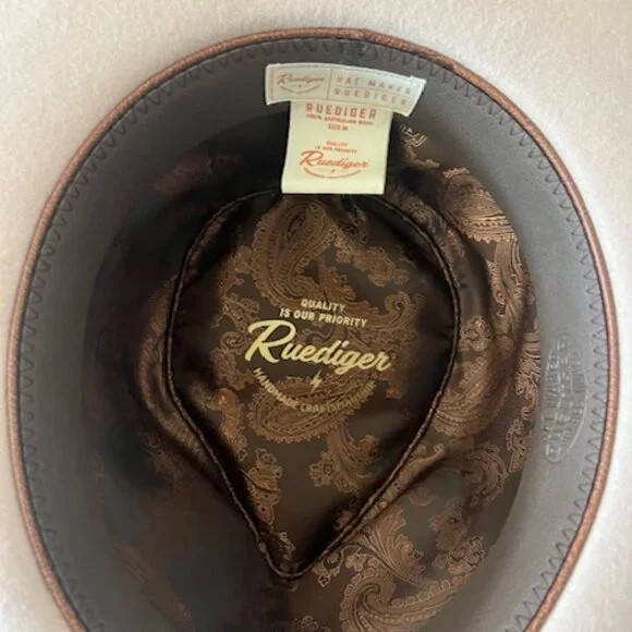 Ruediger Pink Suede Cowboy Hat - Picture 5 of 5